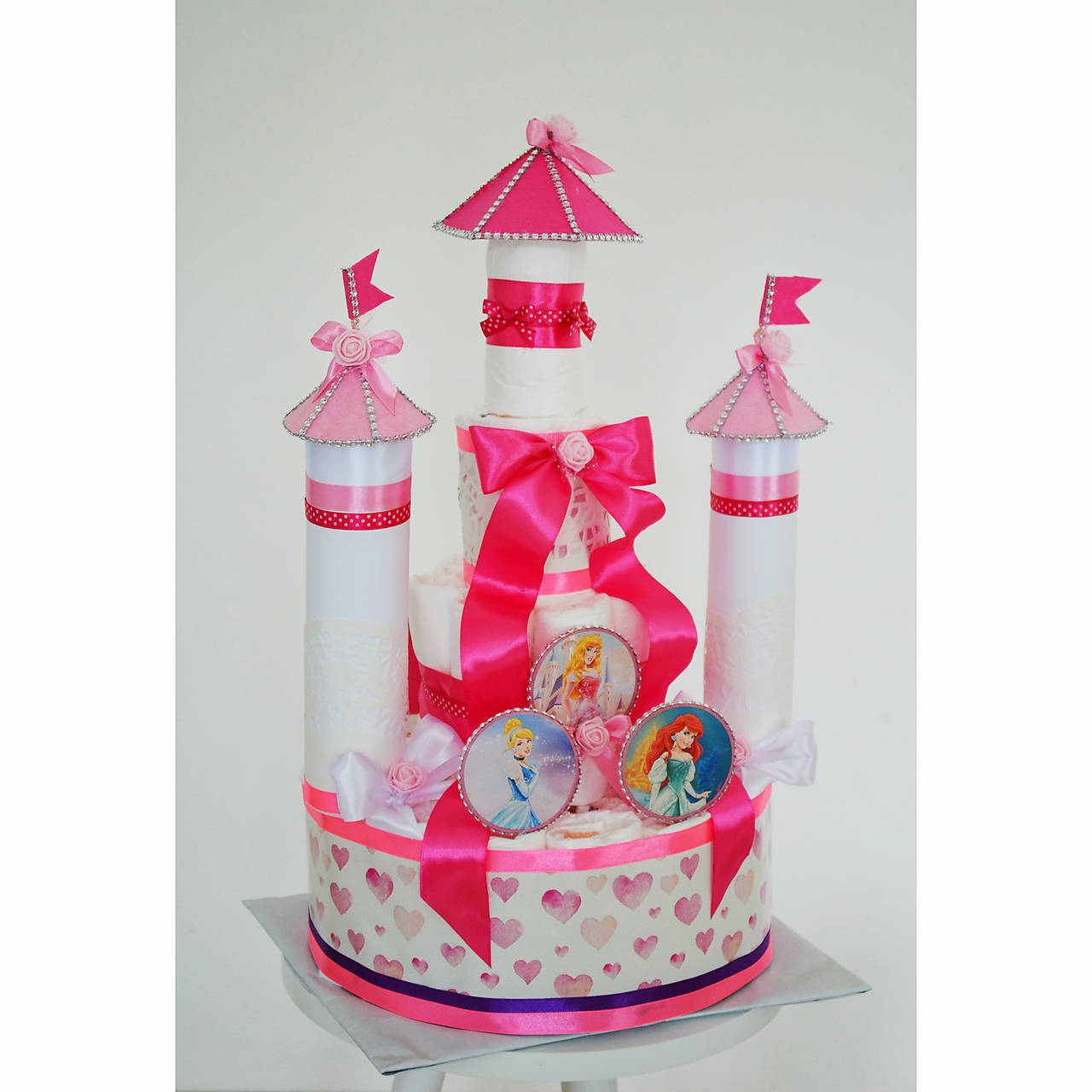  MIDI plienková torta ZÁMOK (Veľkosť plienok č.0 (do 2,5kg))