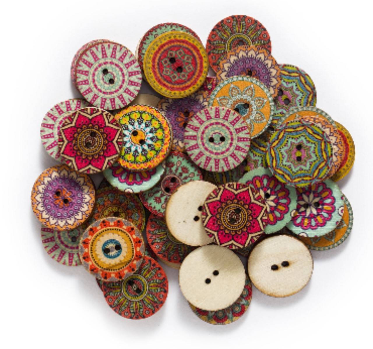 G104 Gombík drevený etno 