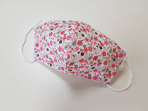 Rúška - Dizajnové bavlnené - drobné kvietky - 12178048_