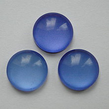 Korálky - Sklenený kabošon 12mm-1ks (modrá) - 12181158_