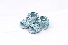Detské topánky - Modré sandále BAVLNA - 12180472_