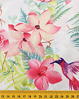 Rúška - Bavlnené dvojvrstvové rúško - Jemné ruže (Ružový kolibrík) - 12182402_