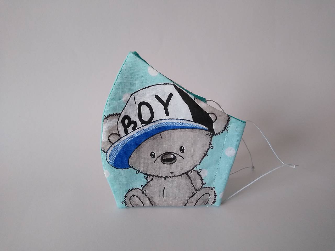 Dizajnové rúško macko boy tvarované dvojvrstvové