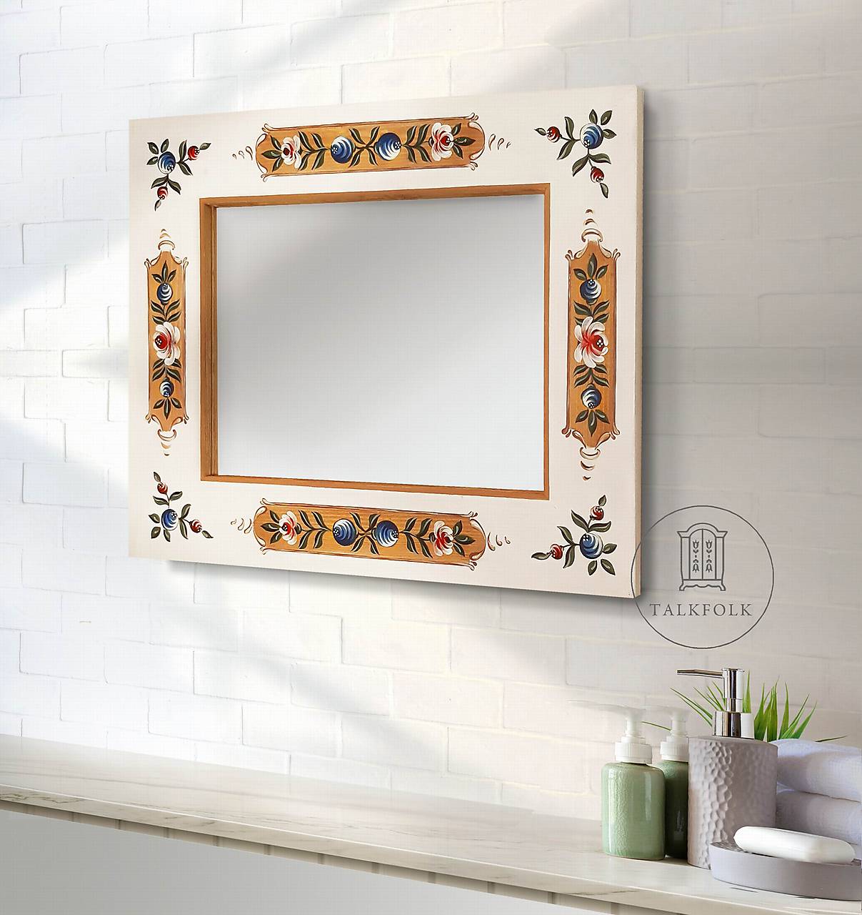 Zrkadlo na chalupu III (rôzne veľkosti) (V70cm-Š55cm-2cm, BEZ ZRKADLA)