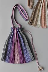 Farebné plisované kabelko-batôžky (šedá/svetlo fialová/ružovo fialová/svetlo ružová)