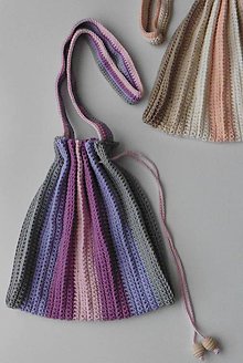 Kabelky - Farebné plisované kabelko-batôžky (šedá/svetlo fialová/ružovo fialová/svetlo ružová) - 12187380_