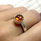 Prstene - ZĽAVA 35 % Silver Plated Amber Ring / Elegantný prsteň s jantárom - 12190461_
