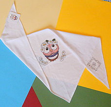 Detské čiapky - Bavlnená šatka - OčiPuči romantická Margarétka zľana z 9,5 na 6,5 € - 12192351_