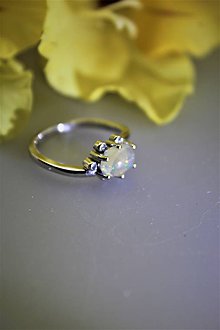 Prstene - prsteň opál - v striebre - 12192960_