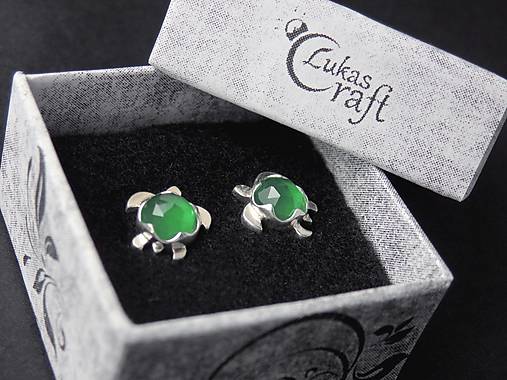 Náušnice - Korytnačky (Peridot) - 12192595_