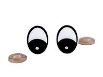 Bezpečnostné oči, 16x21 mm, bielo-čierne (cena za 1 pár)