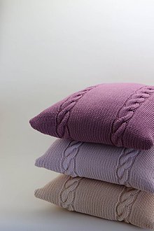 Úžitkový textil - Pletená obliečka na  vankúš - 12193238_