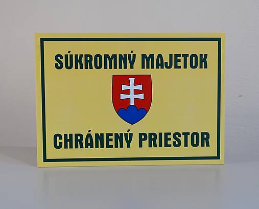 Tabuľky - Tabuľka 20x30 "chránený priestor" - 12195827_