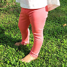 Detské oblečenie - Ružové bio legínky - 12193863_