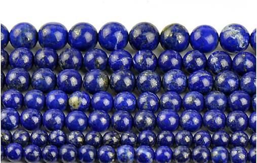 Minerály - Minerálne prírodné korálky Lapis lazuli, 1 ks - 12196918_