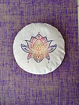 Úžitkový textil - Meditačný Vankúš "Ružový Lotus" nízky - 12197867_