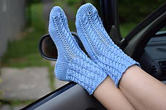 Ponožky, pančuchy, obuv - svetlo modré osmičkové (v.37-38) - 12197570_
