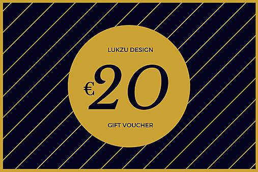 Darčeková poukážka v hodnote 20€