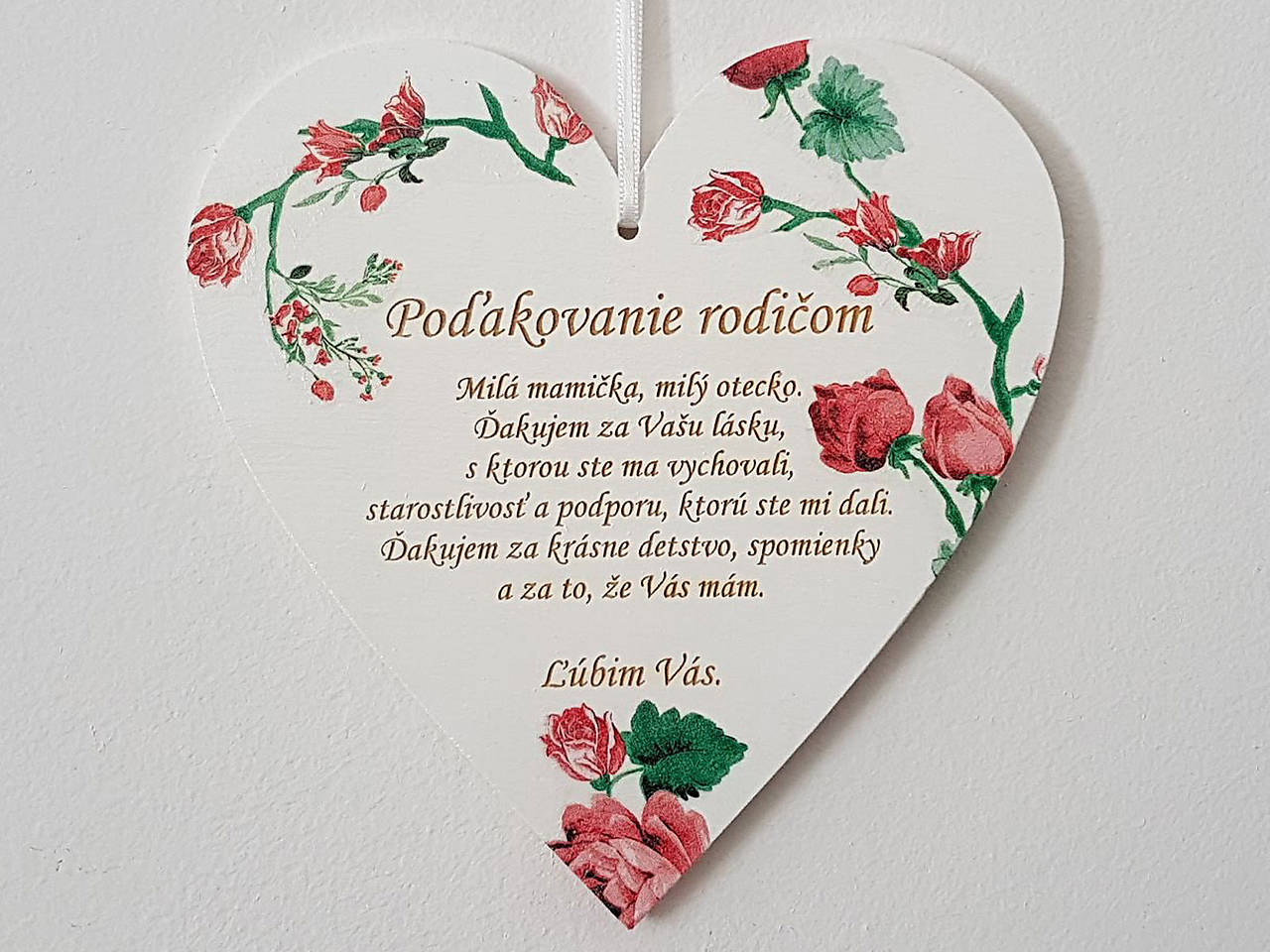 Tabuľka na dvere ozdobená-Poďakovanie 