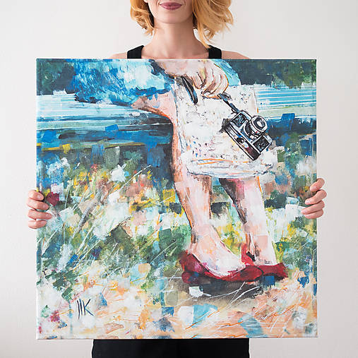 Obrazy - Fotografka. 60x60, reprodukcia - 12200469_