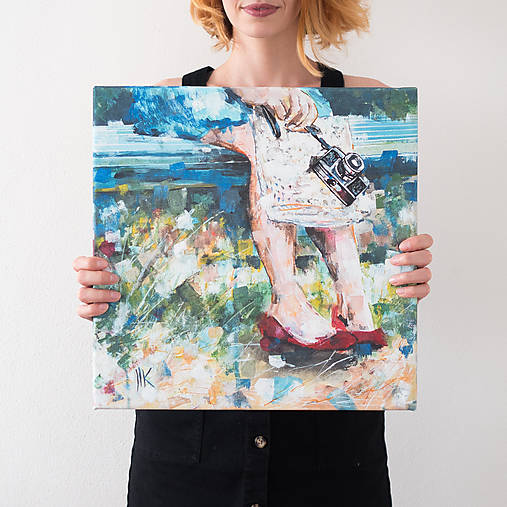 Obrazy - Fotografka. 40x40, reprodukcia - 12200488_