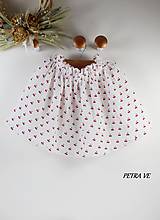 Detské oblečenie - Čerešňová - detská mušelínová suknička - 12198735_