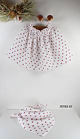 Detské oblečenie - Čerešňová - detská mušelínová suknička - 12198736_