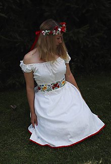 Šaty - Svadobné šaty z ľanu - 12200669_