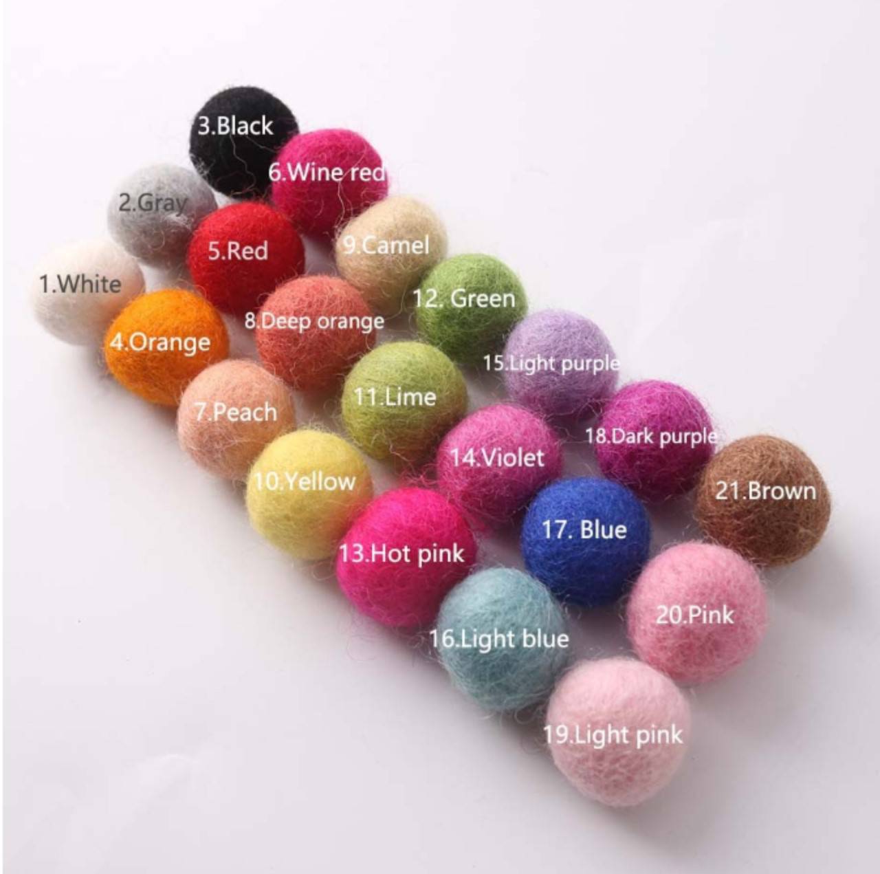 Filcové guľôčky 2 cm 