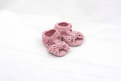 Detské topánky - Ružové sandálky BAVLNA - 12202302_