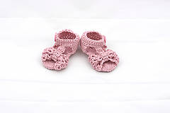 Detské topánky - Ružové sandálky BAVLNA - 12202310_