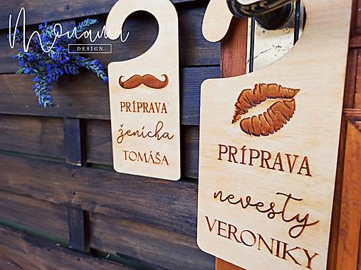 Tabuľky - Svadobné ceduľky na dvere EMA - 12203319_