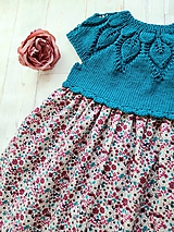 Detské oblečenie - Šaty tyrkysovo-cyklámenové POŠTOVNÉ ZDARMA - 12204457_