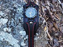 Náramky - Čierny kožený remienok na hodinky Timex T2N720 Expedition - 12205948_
