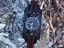 Náramky - Čierny kožený remienok na hodinky Timex T2N720 Expedition - 12205950_
