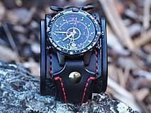 Náramky - Čierny kožený remienok na hodinky Timex T2N720 Expedition - 12205952_