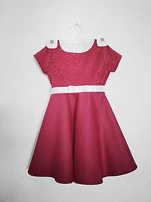 Detské oblečenie - Dievčenské slávnostné šaty Red elegance - 12206831_