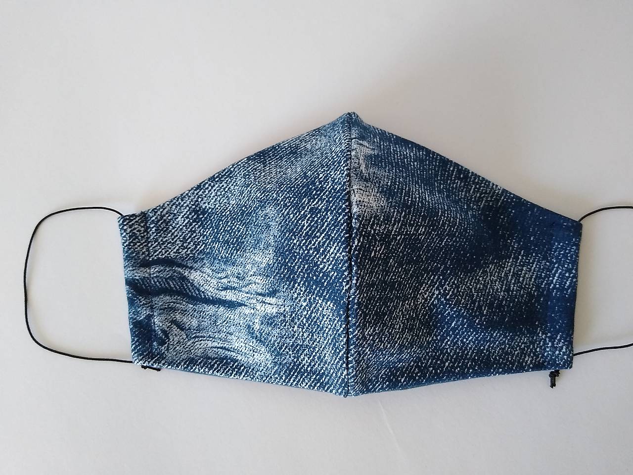 Dizajnové rúško jeans tvarované dvojvrstvové