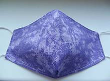 Rúška - dámske rúško dvojvrstvové - fialový batik - 12207223_
