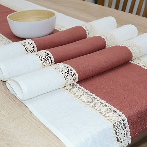 Úžitkový textil - COLETTE 2 - ľanový behúň - 12206233_