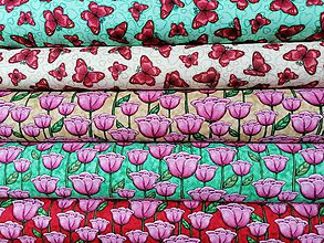 Textil - Bavlnené látky Truly Gorjuss - tulipány - 12209031_