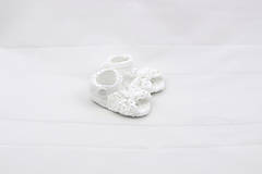 Detské topánky - Biele sandálky BAVLNA - 12209713_