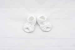 Detské topánky - Biele sandálky BAVLNA - 12209717_