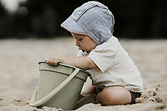 Detské čiapky - Bavlnený čepček soft denim - 12211238_