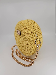 Kabelky - Háčkovaná taška GOLDIE, lemon - 12210552_