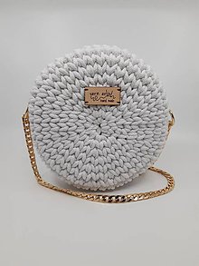 Kabelky - Háčkované taška GOLDIE, white - 12210655_