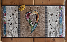 Úžitkový textil - Štóla - srdce a bylinky - 12211270_
