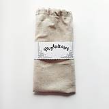 Úžitkový textil - Bavlnené / ľanové vrecko na mydlo - 12211963_