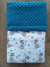 Detský textil - Minky deka "Cute Teddy" - 100x70cm - 12211733_