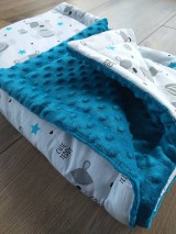 Detský textil - Minky deka "Cute Teddy" - 100x70cm - 12211736_